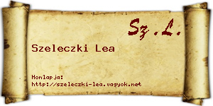 Szeleczki Lea névjegykártya
